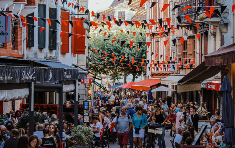 A street festival in central Pau
